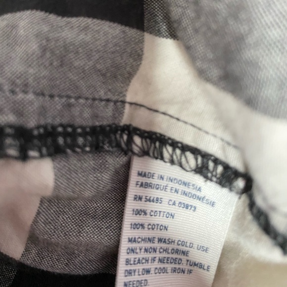 Women Black & White Check Shirt with Buttons - Picture 5 of 5